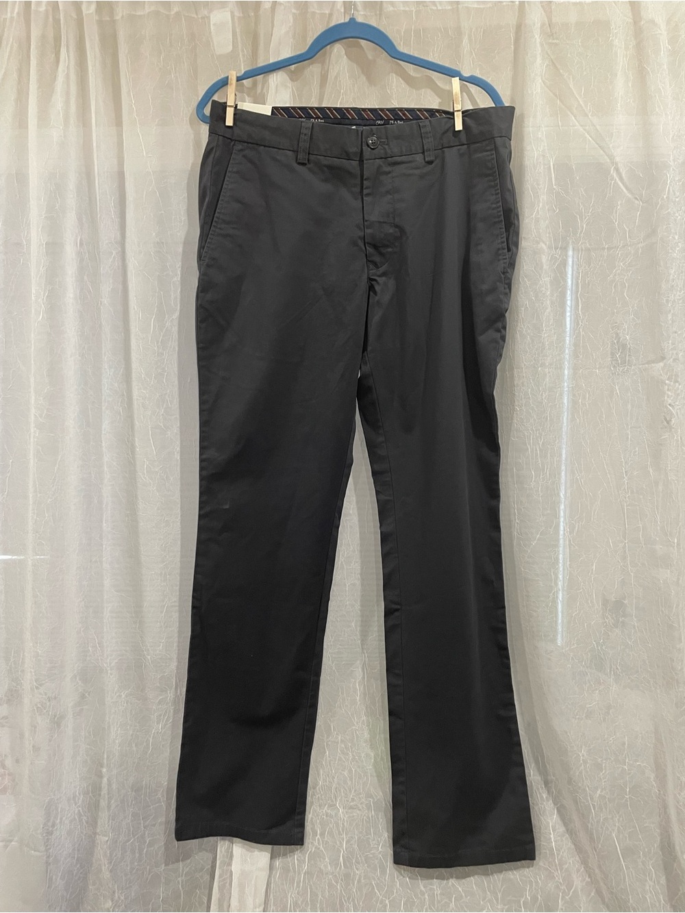 NWT Jos. A. Bank 1905 Tailored Fit Chino Pants Charcoal Gray 34x32